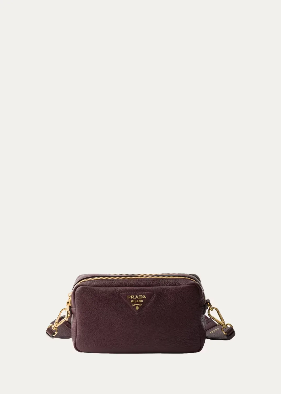 Small Grain Leather Shoulder Bag by Prada