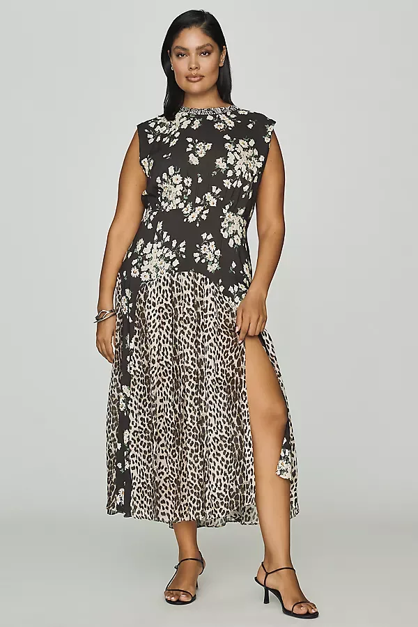 Coralie Mixed Print Midi Dress by RIXO