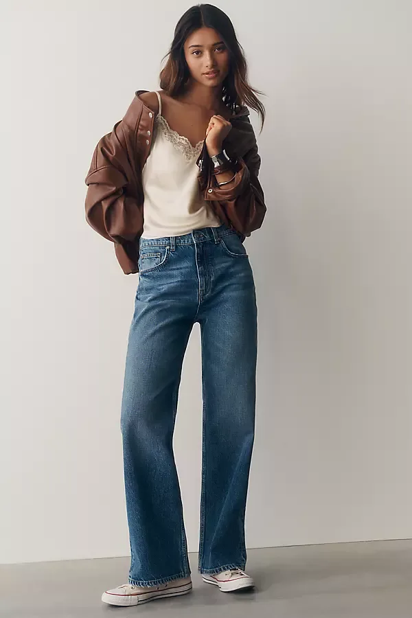 High Rise Bootleg Jeans by Pilcro