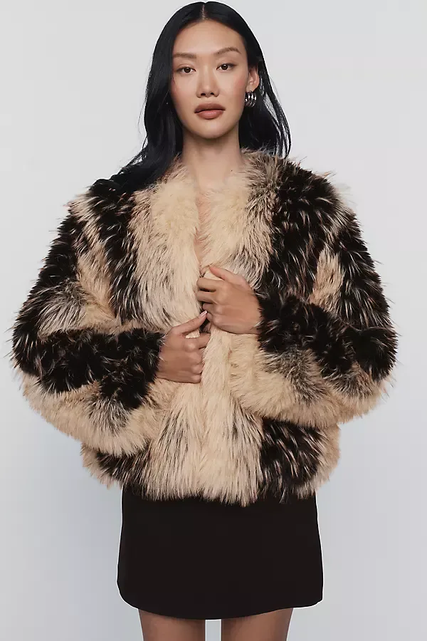 Ihflaxa Faux Fur Jacket by Ichi