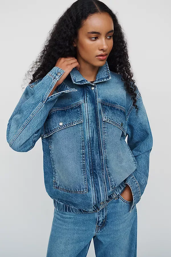 Denim Zip-Front Jacket by Pilcro