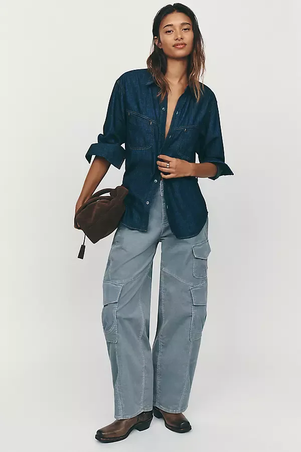 Aero Corduroy Wide-Leg Cargo Pants