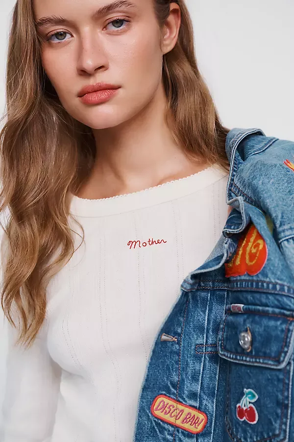 Itty Bitty 100% Cotton Pointelle Tee by MOTHER