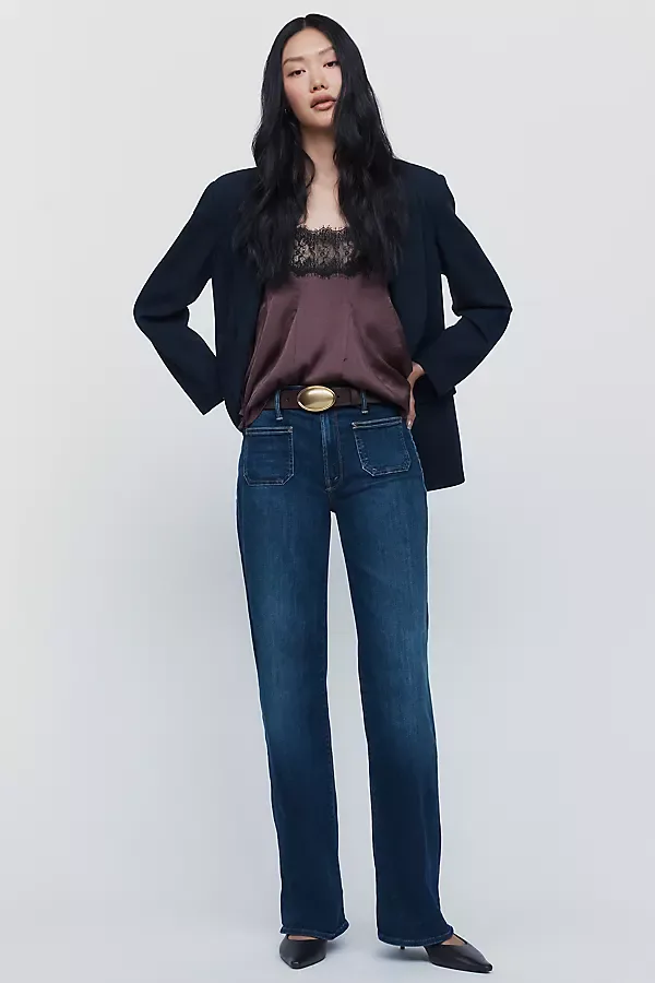 The Maven Sneak Mid Rise Wide Leg Jeans