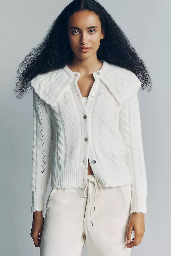 Cable Knit Capelet Cardigan by Anthropologie