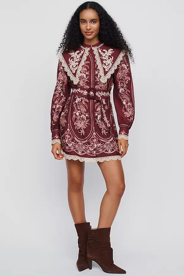 Lara 100% Cotton Belted Mini Dress by FARM Rio