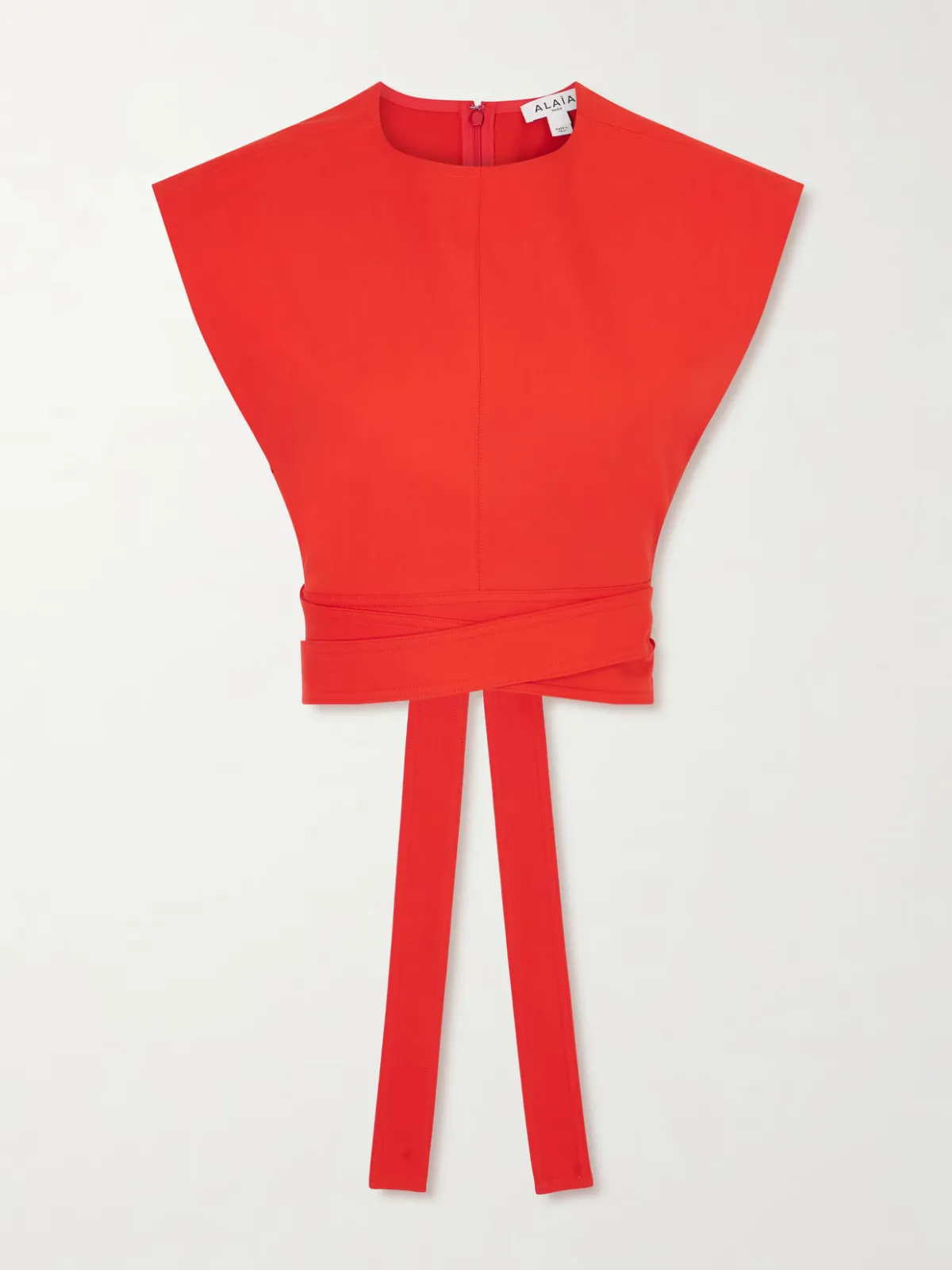 - Cropped Cotton-poplin Top -