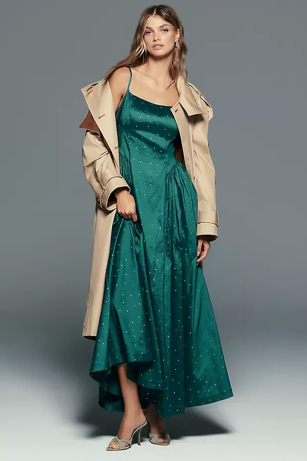 Cotton Blend Fit-and-Flare Maxi Dress by Hutch
