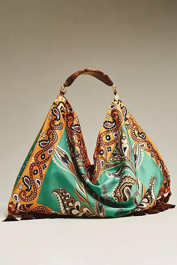 Fringed Scarf Hobo Bag by FARM Rio