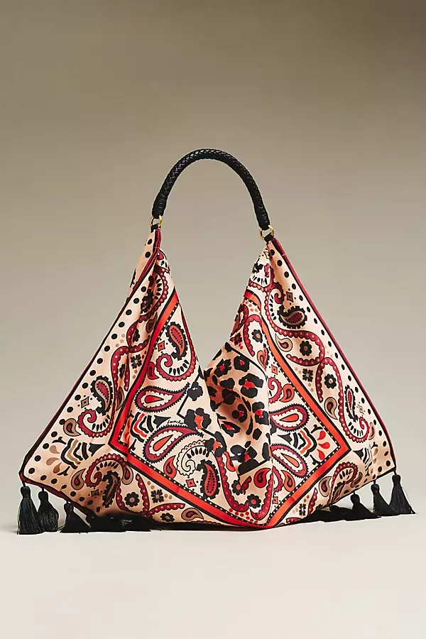Fringed Scarf Hobo Bag by Anthropologie