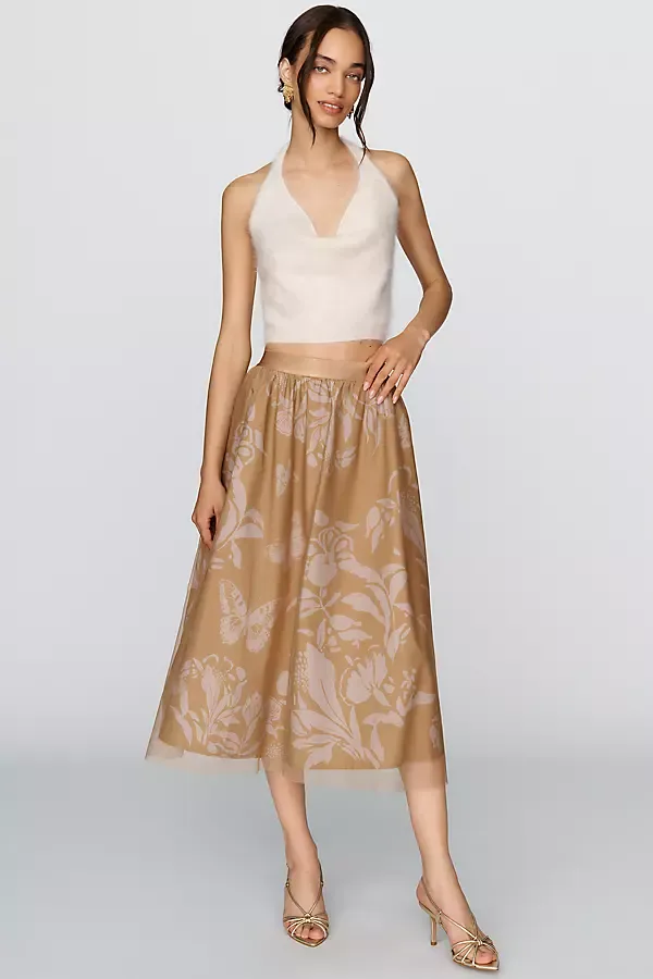 Wondernight Midi Skirt by Anthropologie