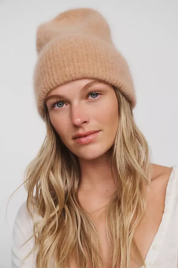 100% Brushed Cashmere Beanie by Anthropologie