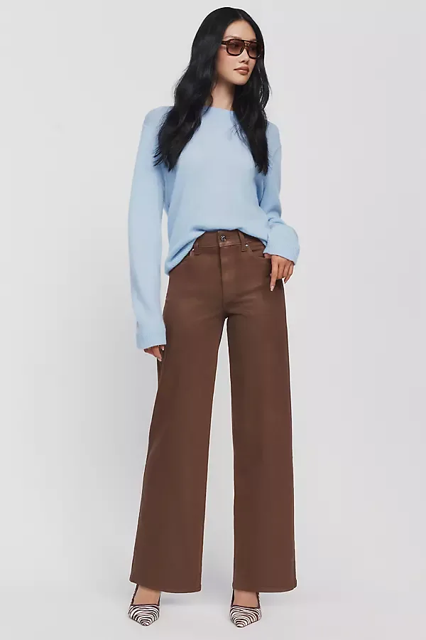 Anessa 31 Coated High Rise Wide Leg Jeans by PAIGE
