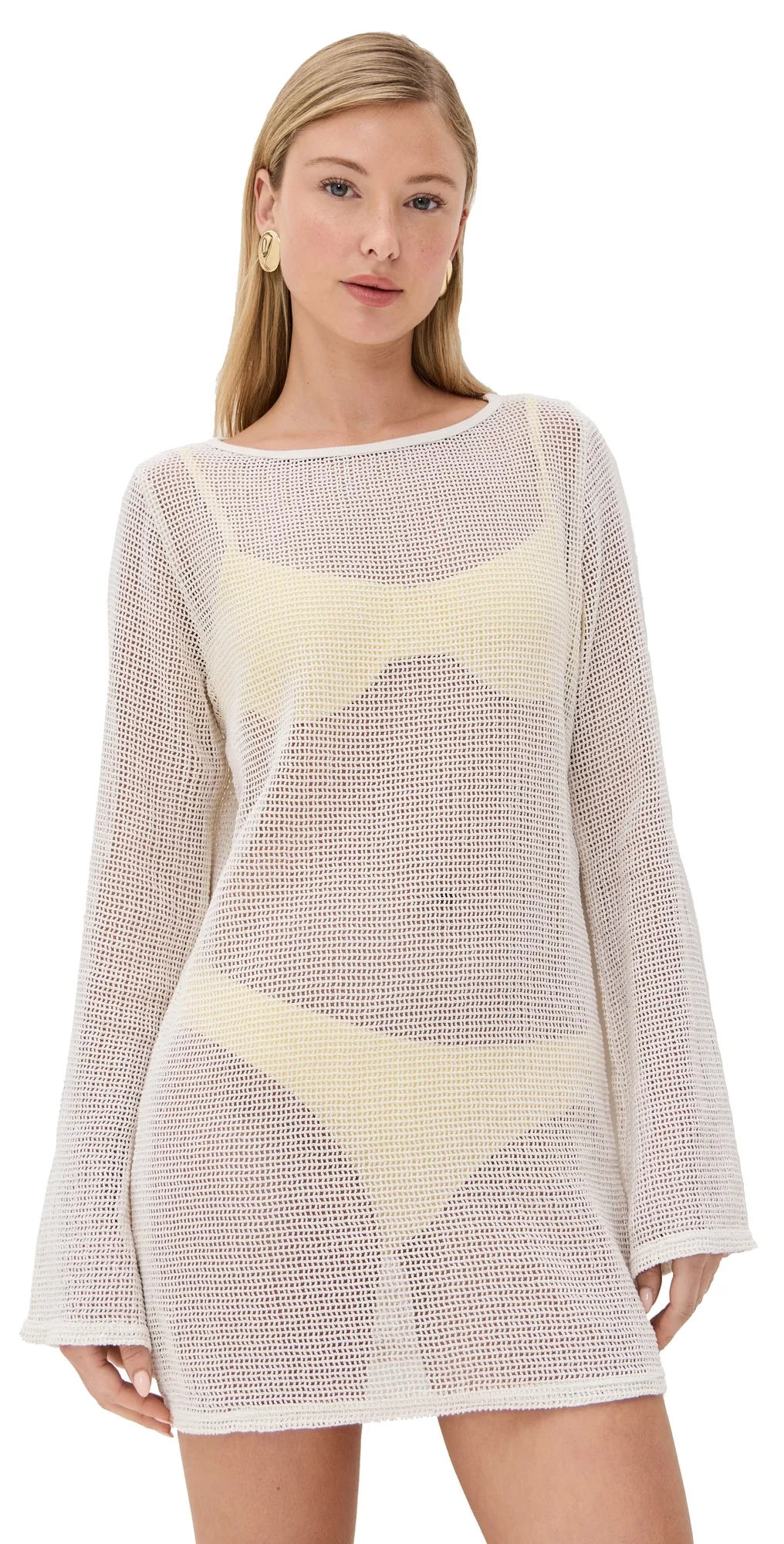 Biarritz Long Sleeve Mini Coverup by LE BOP