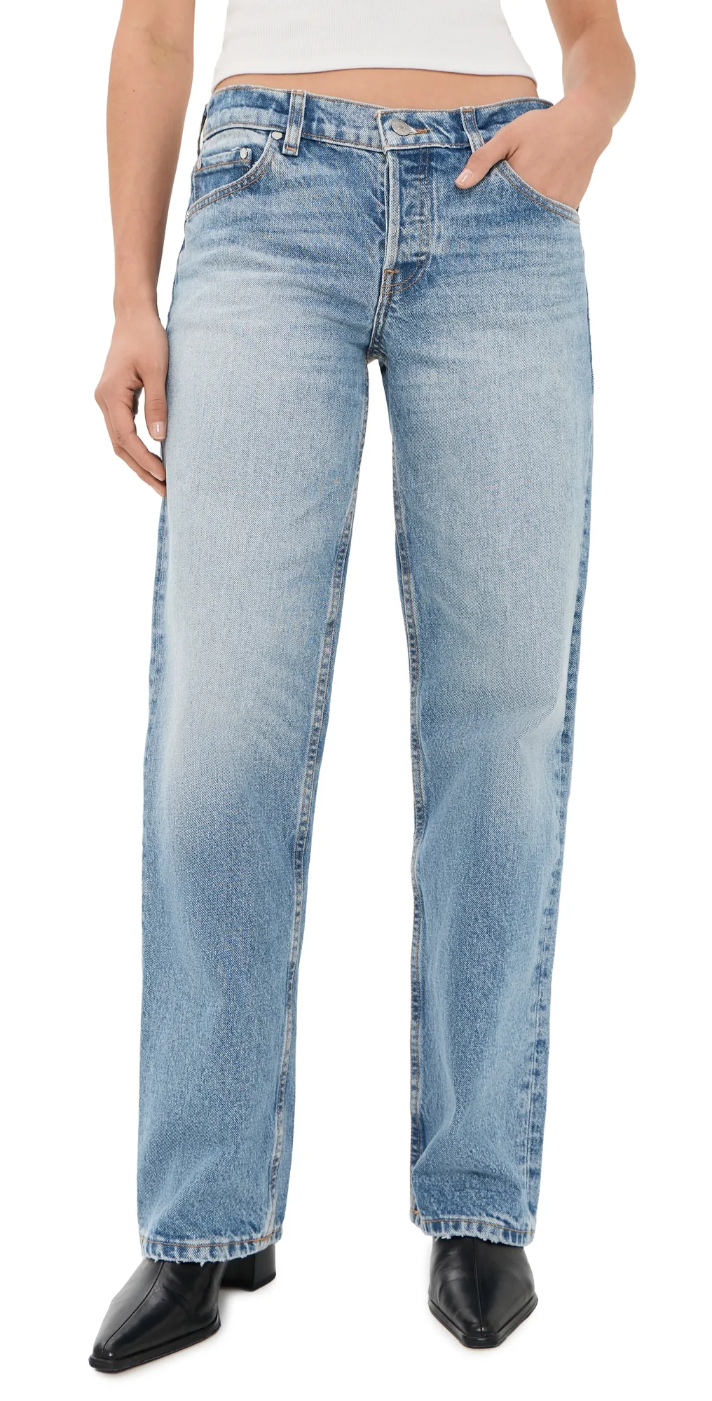 Low Rise Baggy Jeans by EB Denim