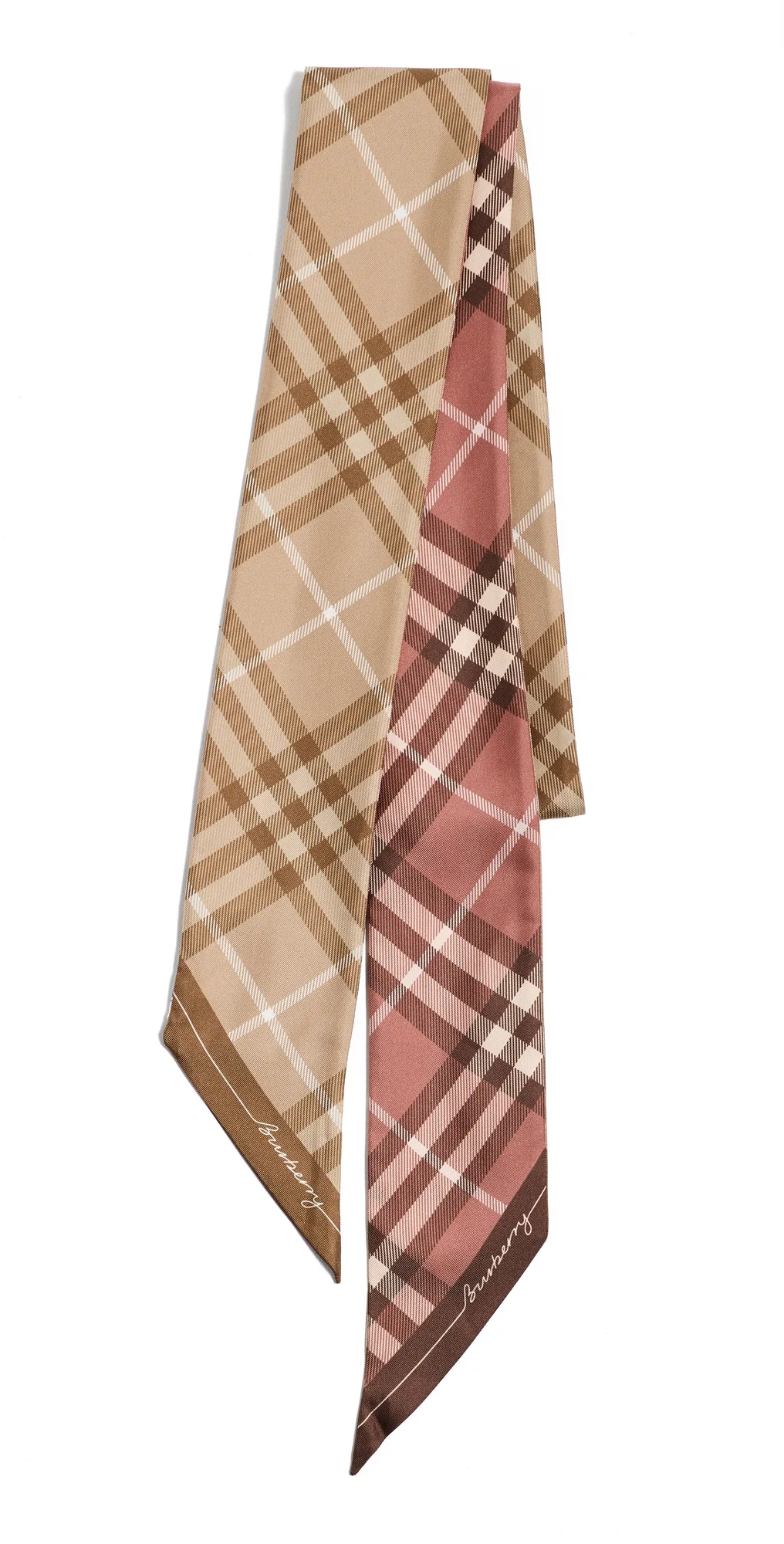 Skinny Check Silk Scarf by Burberry