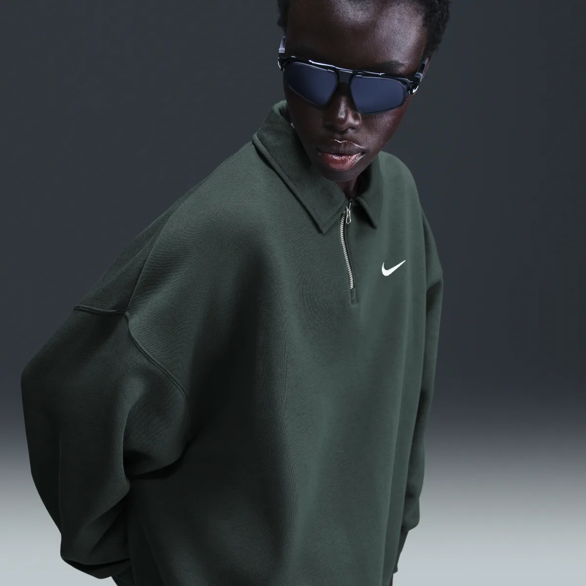 Sportswear Phoenix Fleece Oversized 1/4-Zip Polo by Nike