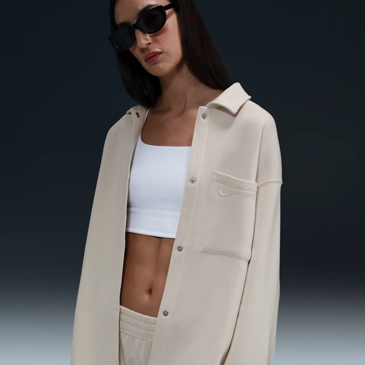 Sportswear Phoenix Fleece Oversized Shirt Jacket by Nike