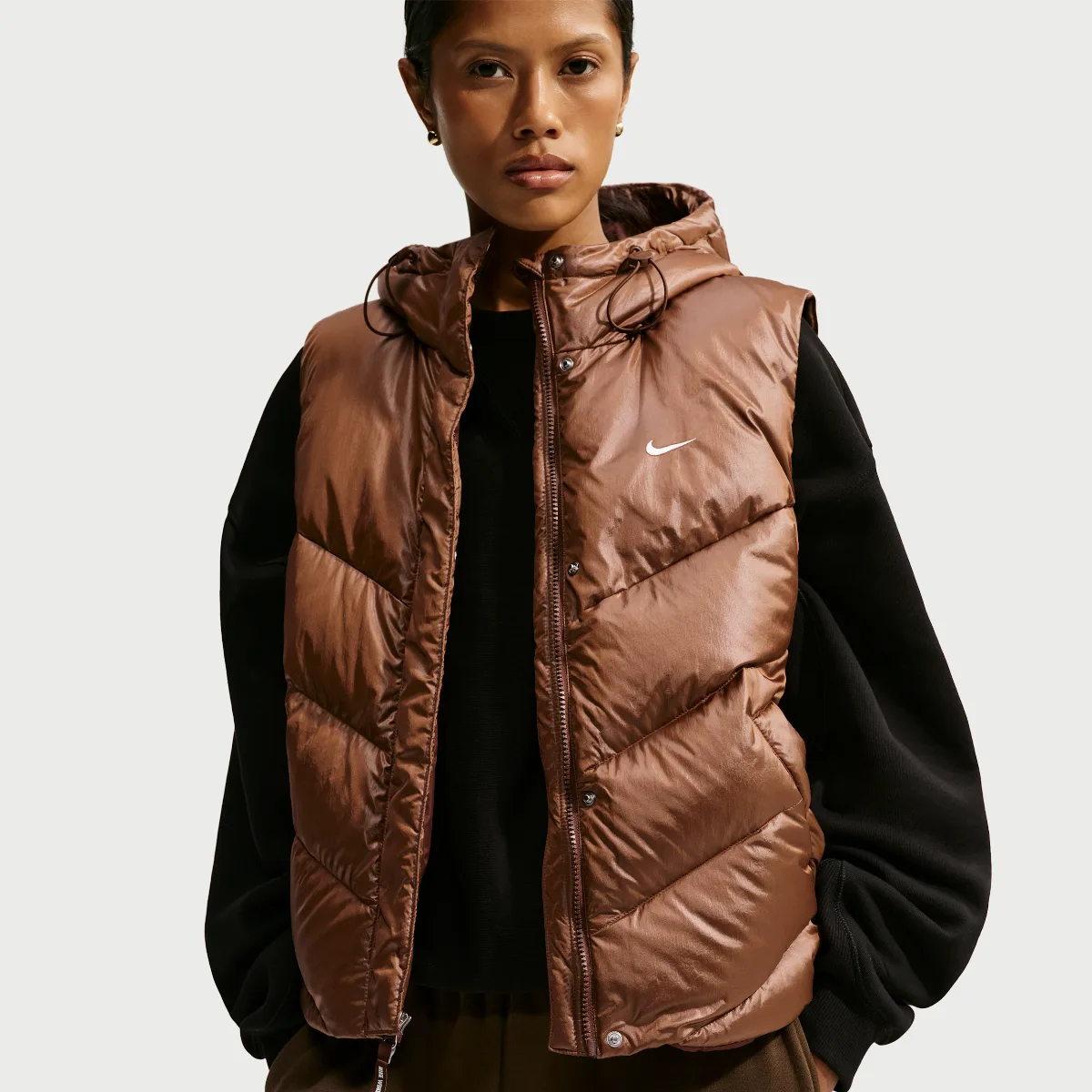 Nike Sportswear Windpuffer Loose Storm-FIT Hooded Down Vest by Nike