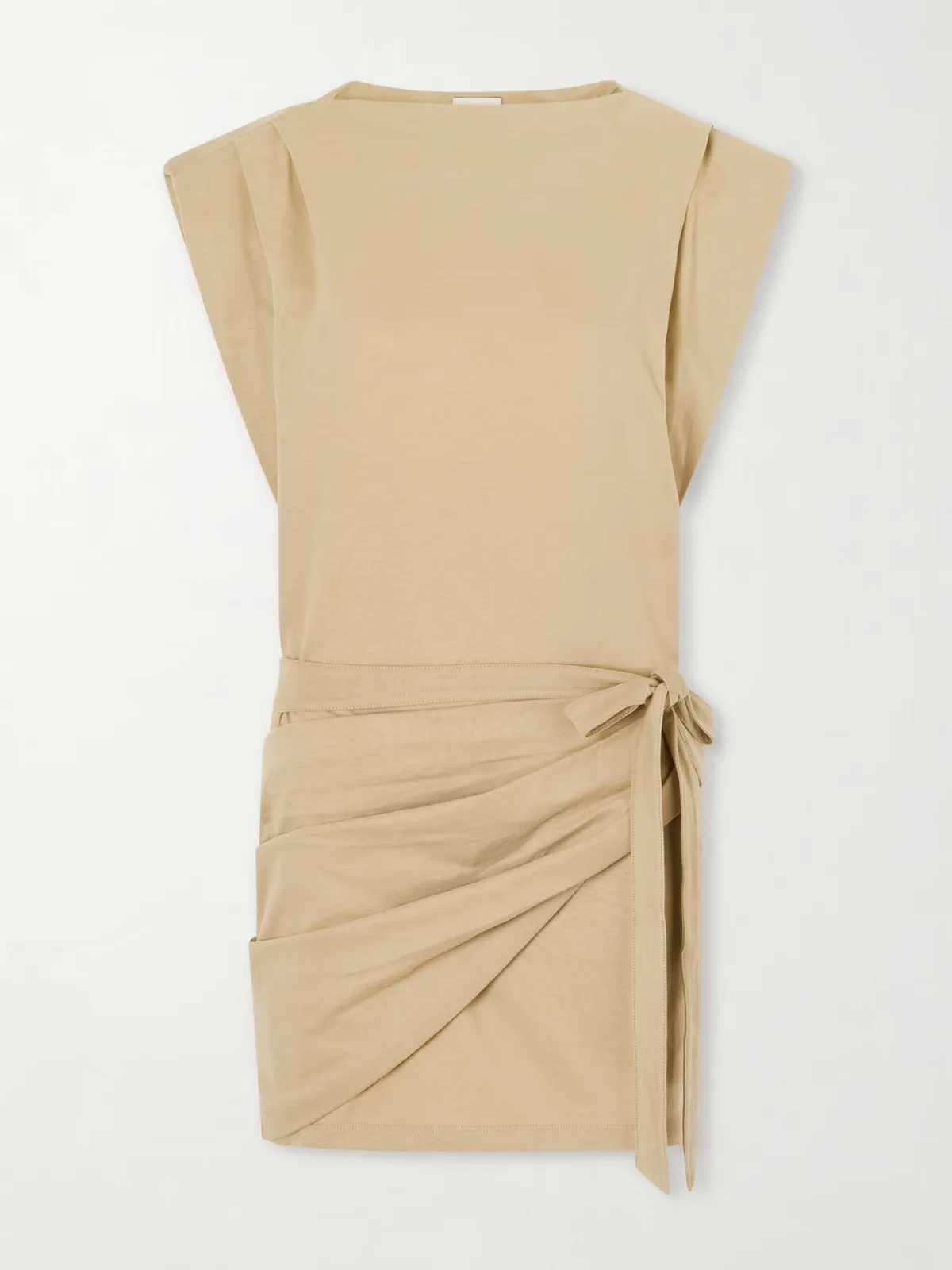 - Marielle Draped Cotton Mini Dress - by Isabel Marant