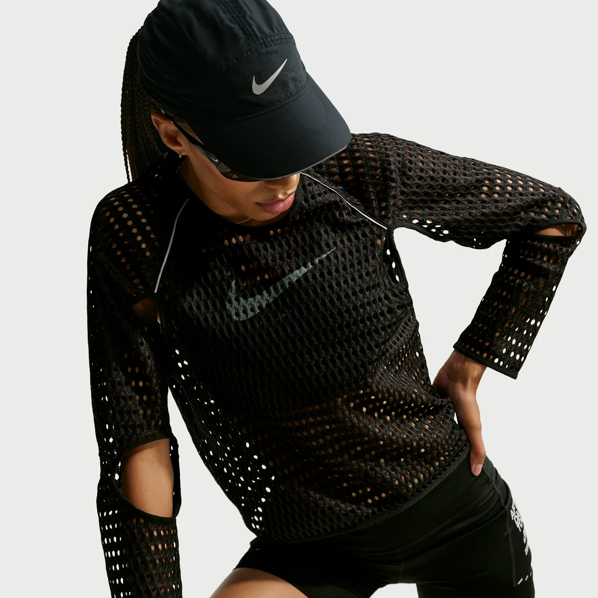 Radical AirFlow After Dark Tour Aero-FIT Long-Sleeve Cropped Running Top by Nike