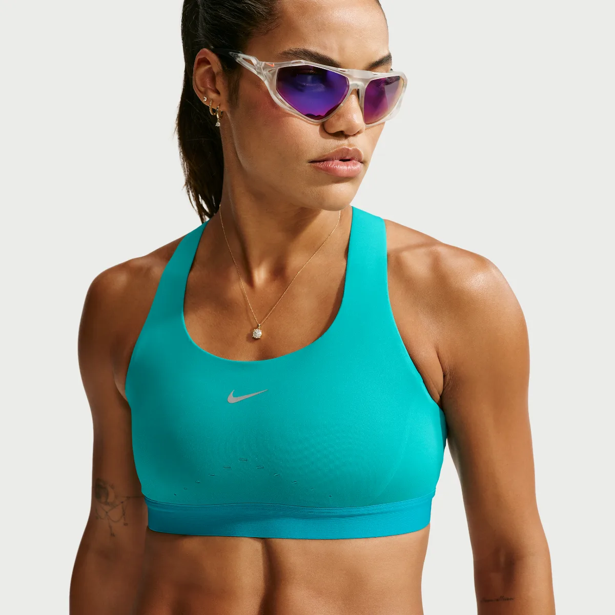 Swift High-Support Lightly Lined Sports Bra by Nike
