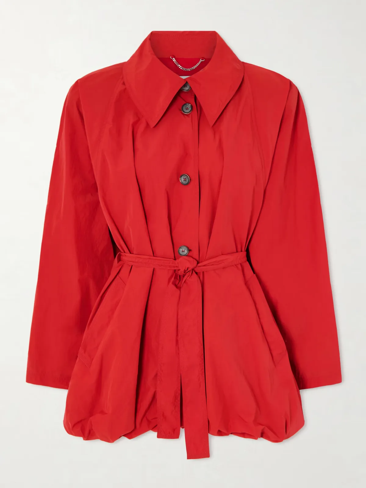 - Belted Crinkled-shell Jacket -