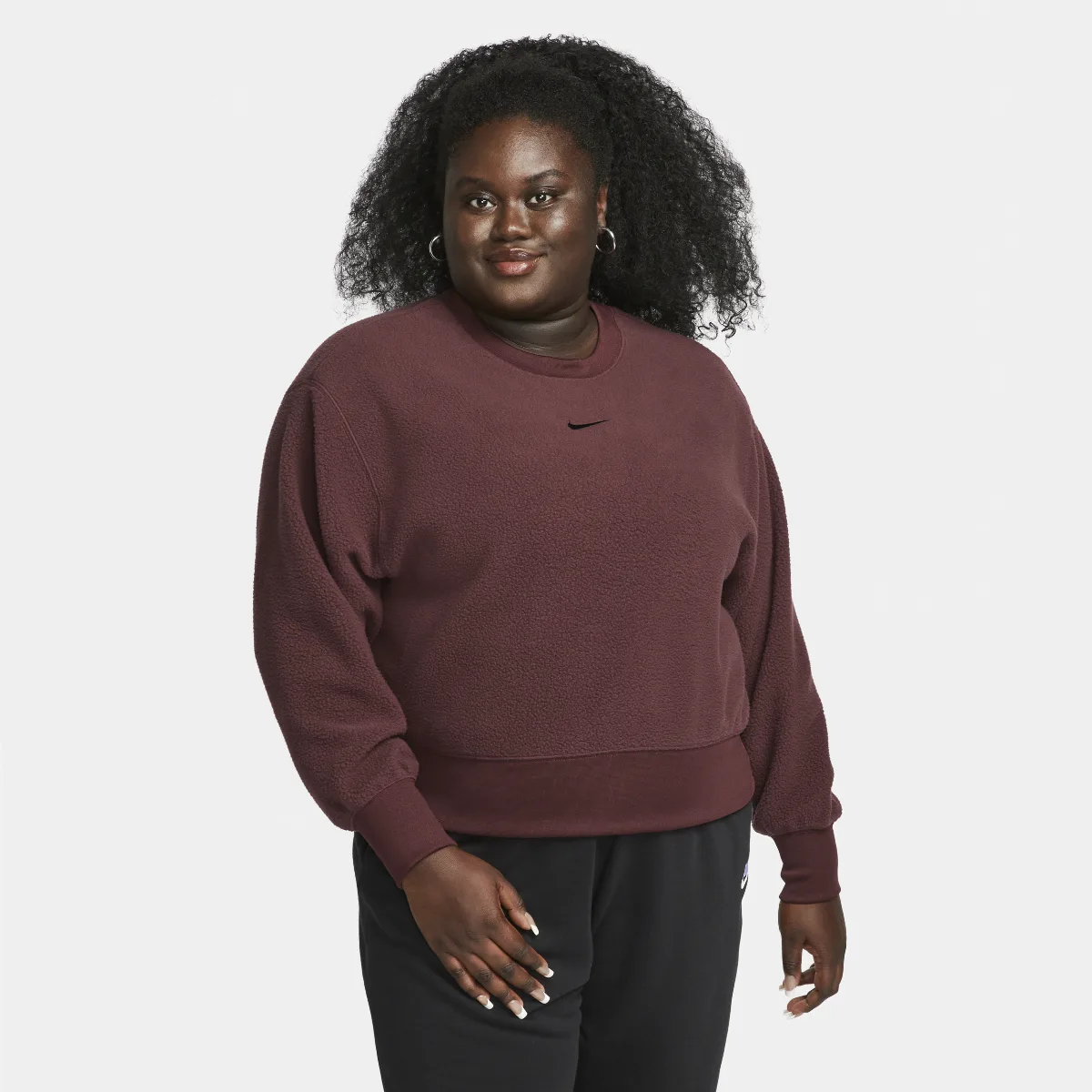 Sportswear Plush Mod Crop Crew-Neck Sweatshirt by Nike