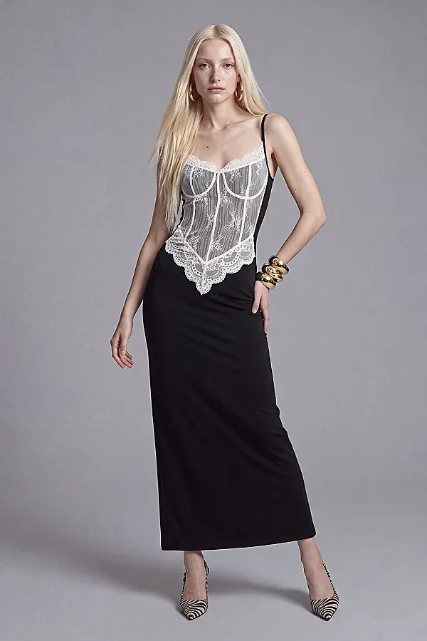 Corset Maxi Dress by Slate Pink
