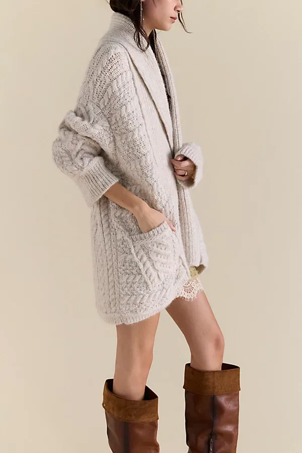Brioche Cable Knit Cardi by Free People