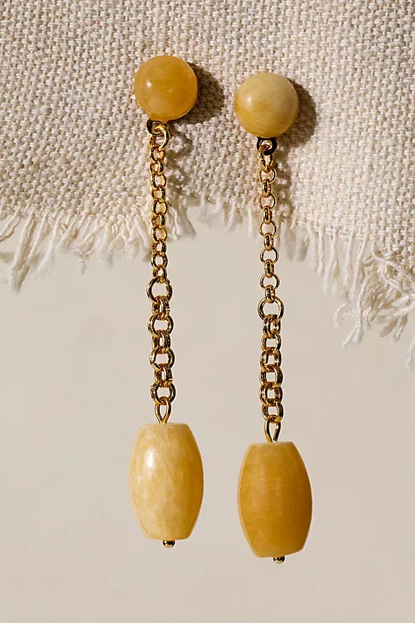 Aria Gold Plated Dangle Earrings by Free People
