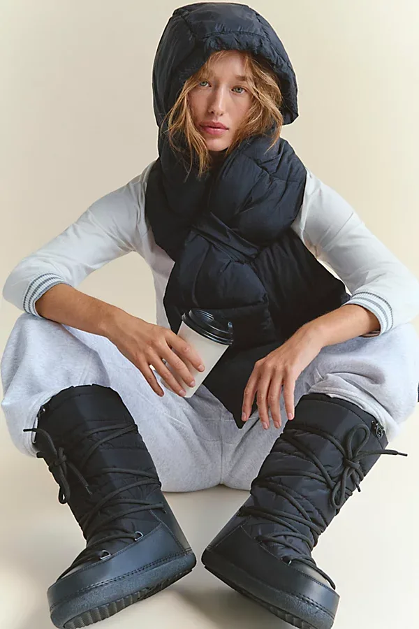 Hooded Puffer Scarf by FP Movement