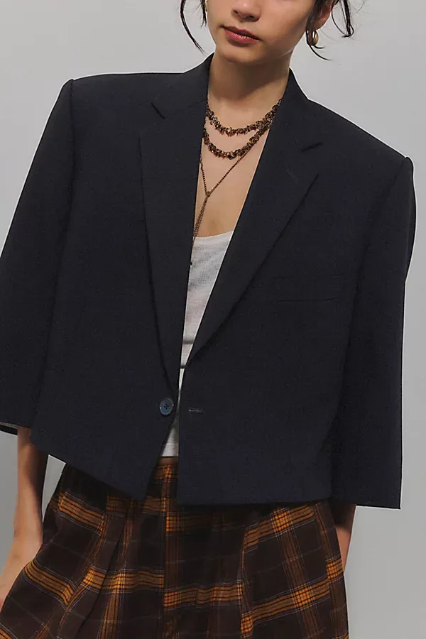 Cropped Boxy Blazer by Havre Studio