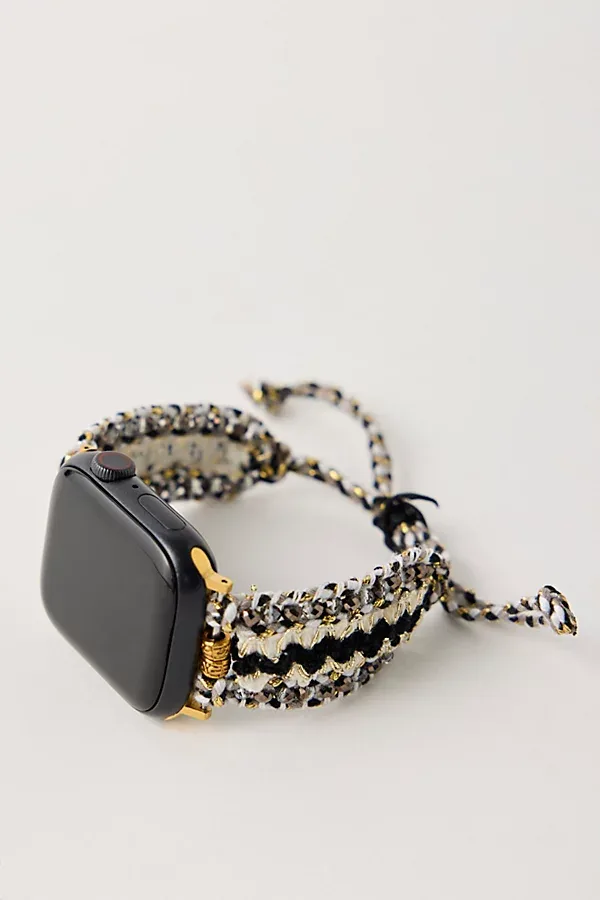 Woven Beaded Apple Watch Band by Saachi