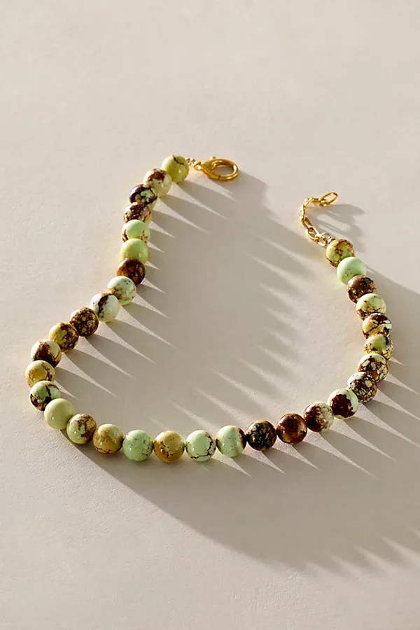 Round Semiprecious Stone Necklace by ALV