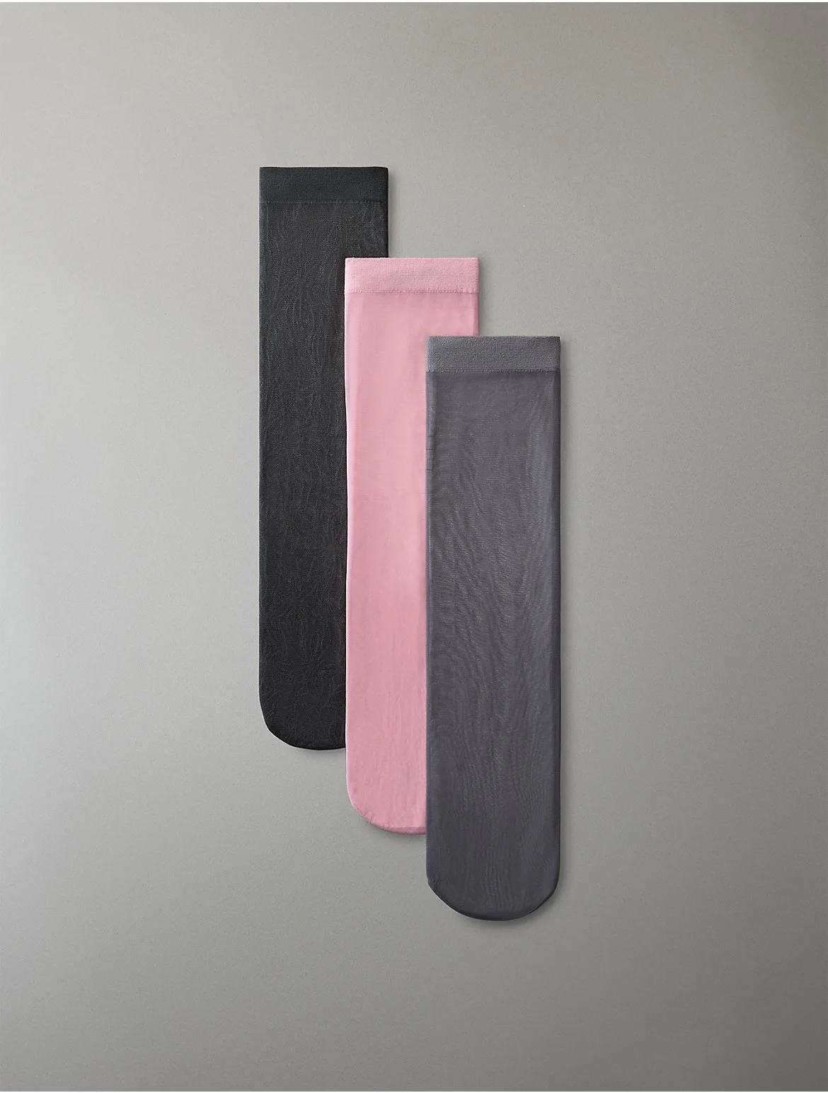 Sheer 3-Pack Dress Crew Socks by Calvin Klein