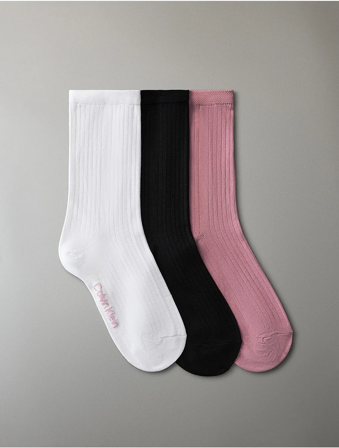 Viscose Blend 3-Pack Dress Crew Socks by Calvin Klein