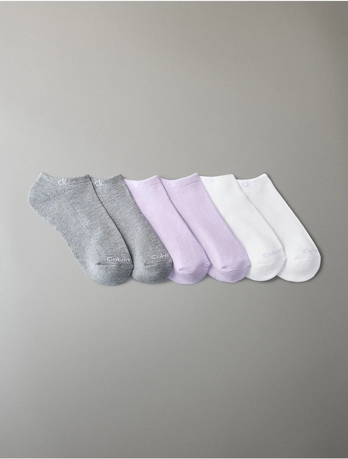 Basic Cushion 6-Pack No Show Socks by Calvin Klein