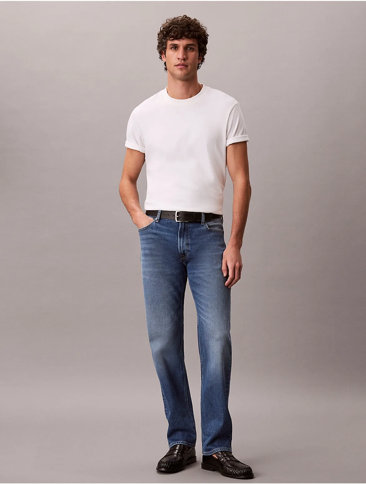 Slim Straight Jeans by Calvin Klein