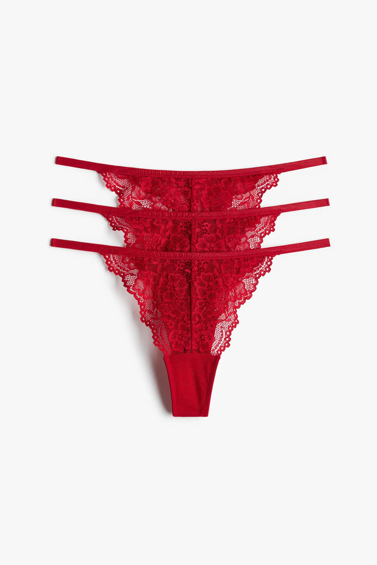 3-Pack Lace Thong Briefs