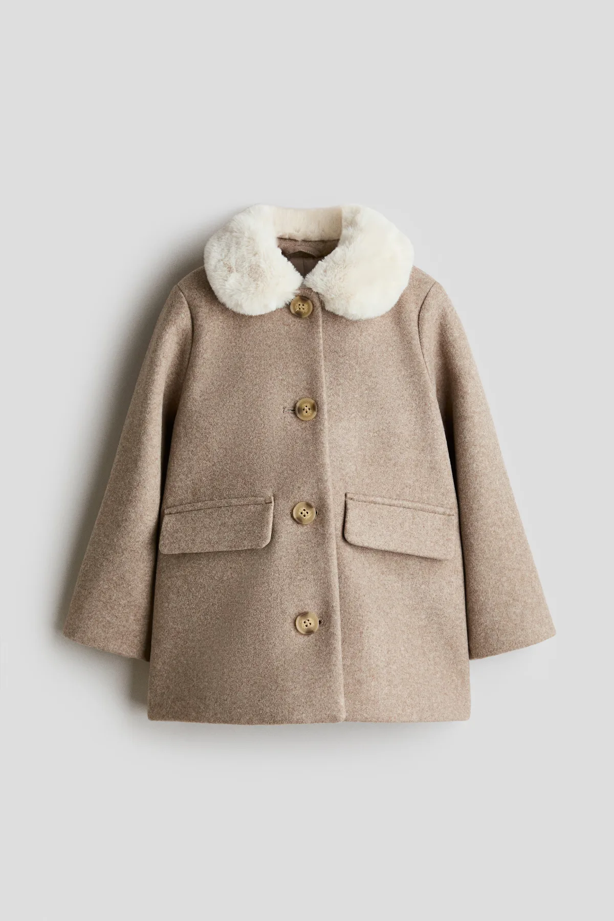 Coat with Fluffy Collar by H&M