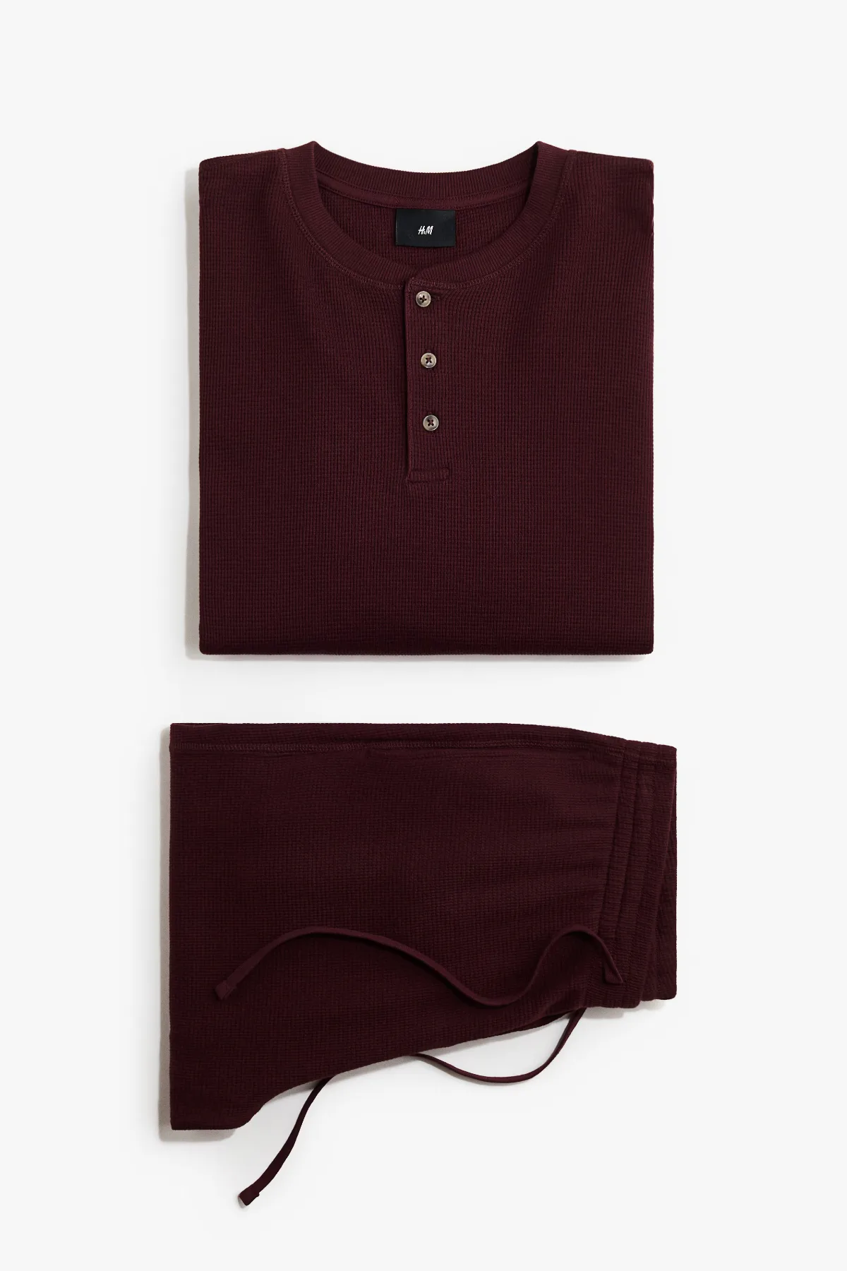 2-Piece Waffled Loungewear Set by H&M