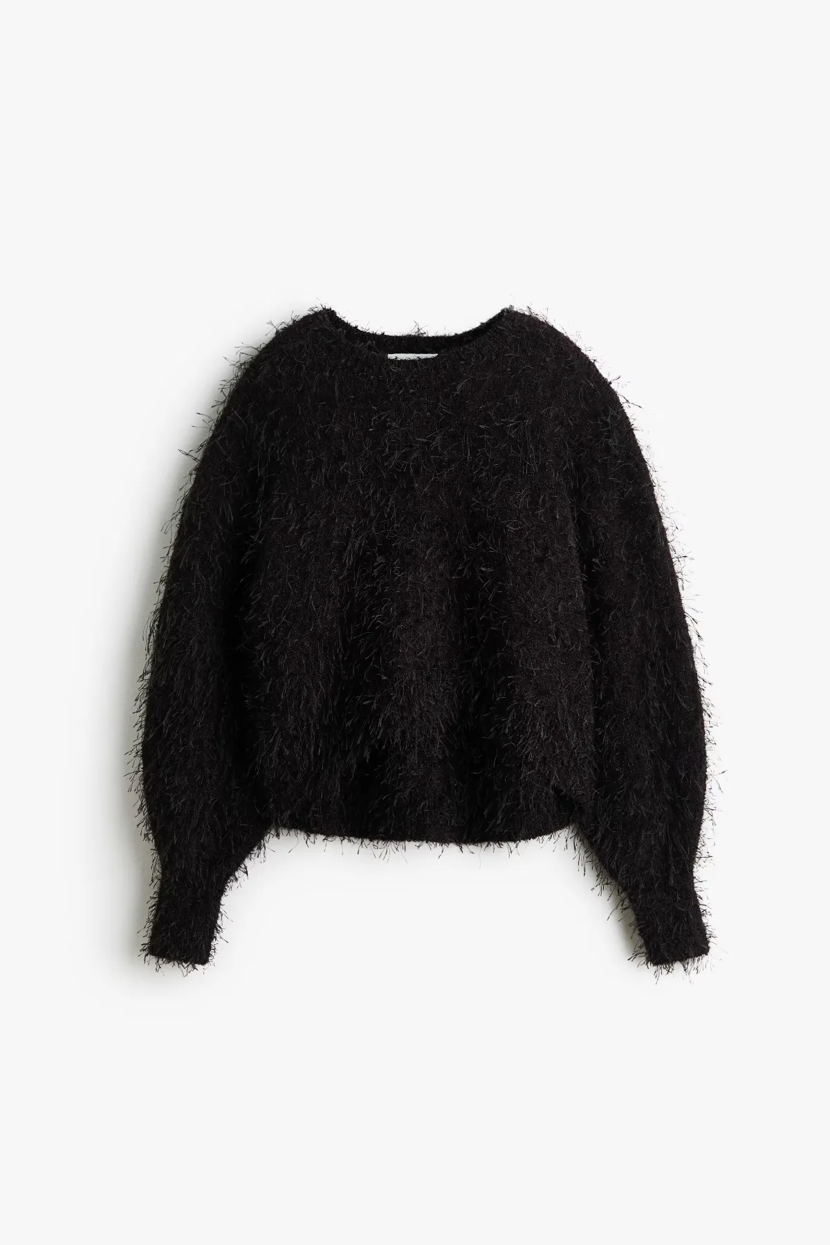 Cropped Fluffy-Knit Sweater by H&M