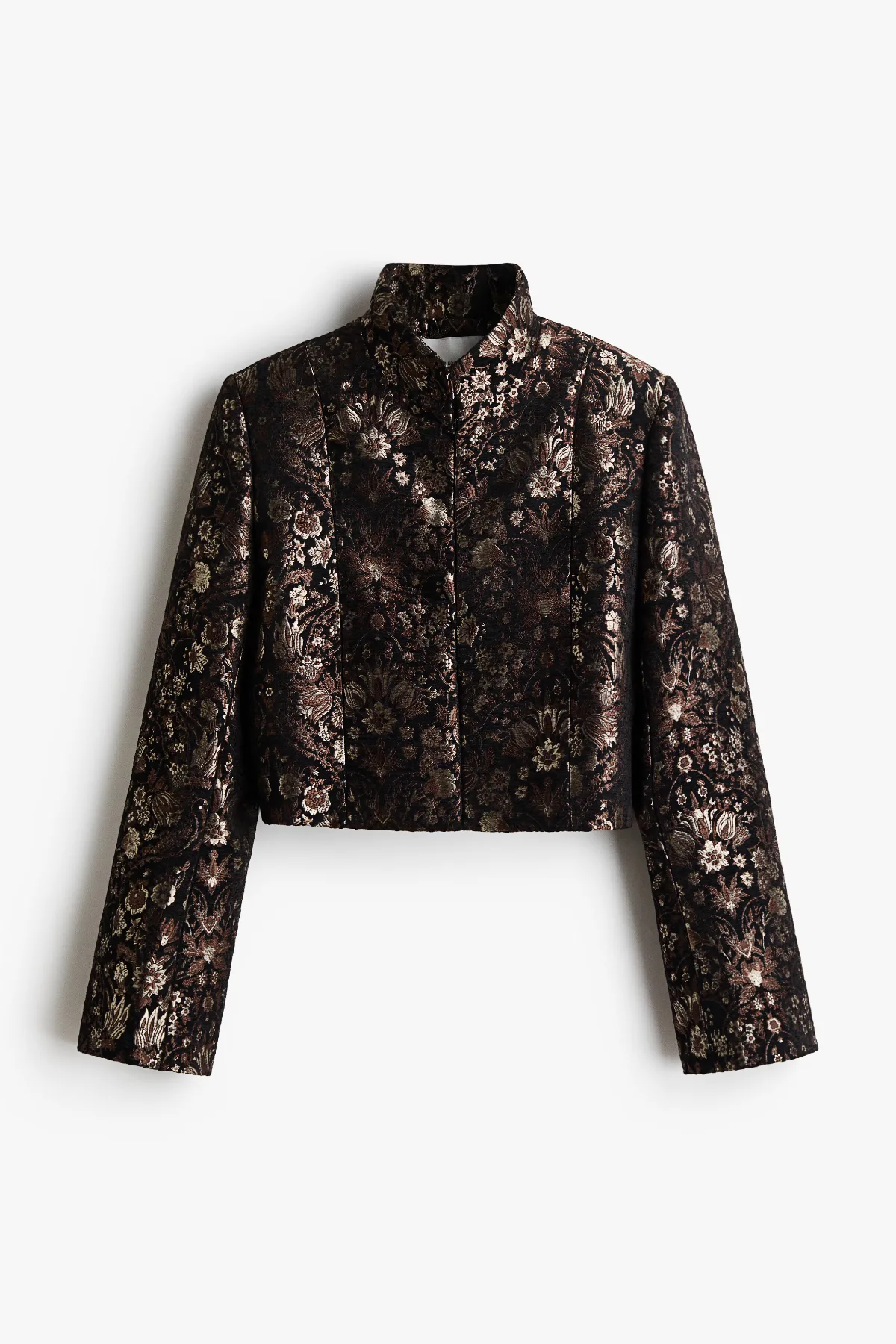 Brocade Jacket with Shoulder Pads by H&M