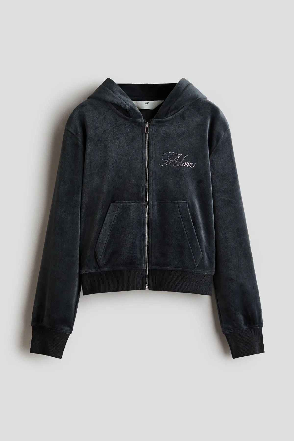 Velour Hooded Jacket by H&M