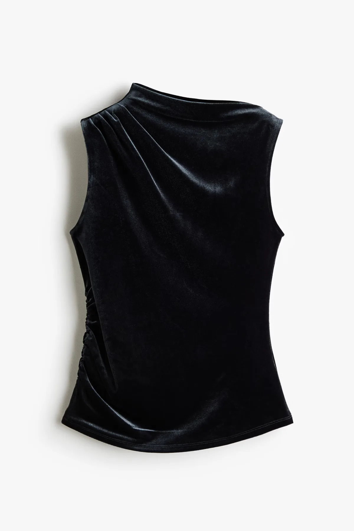 Draped Velour Top