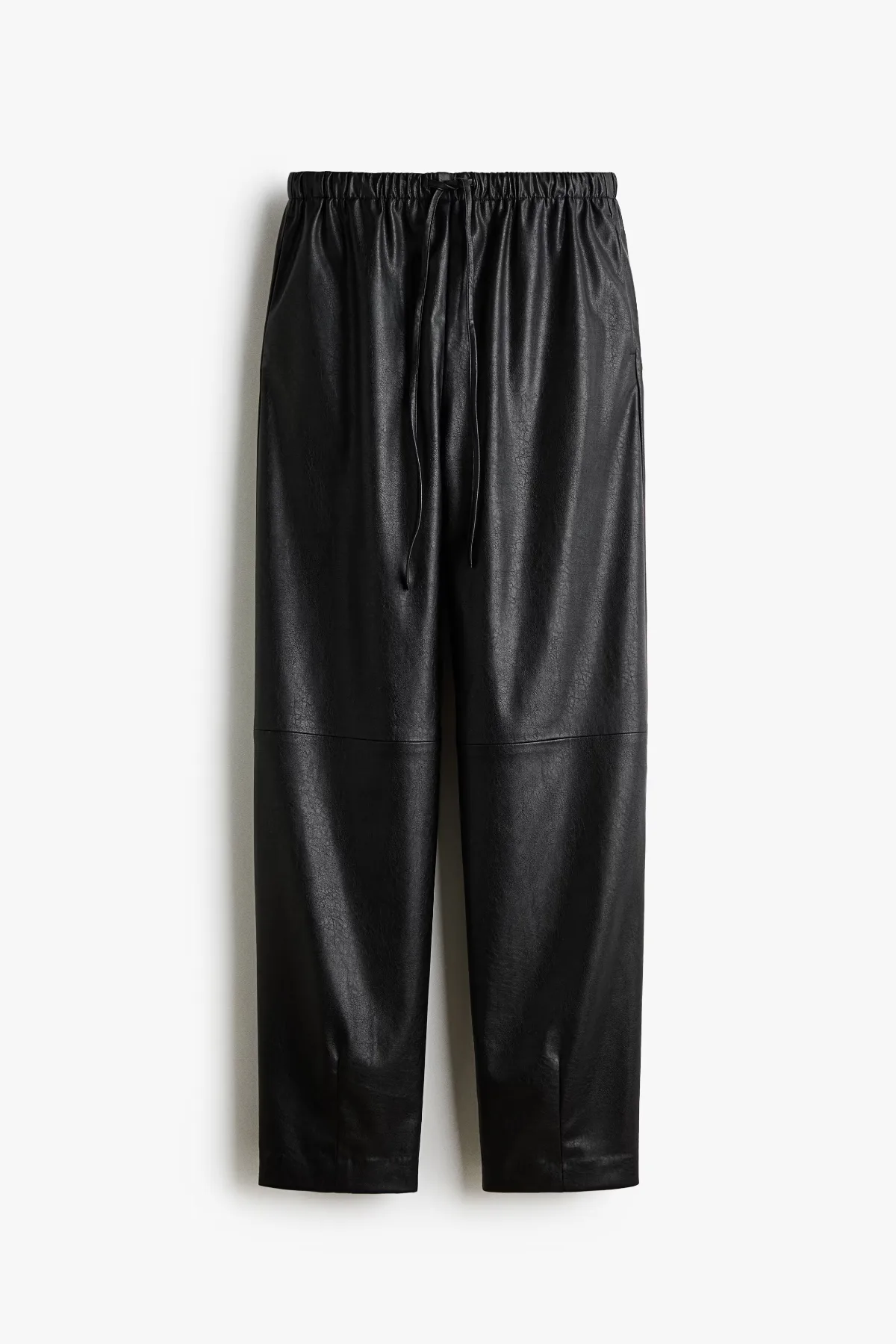 Coated Barrel-Leg Pants by H&M