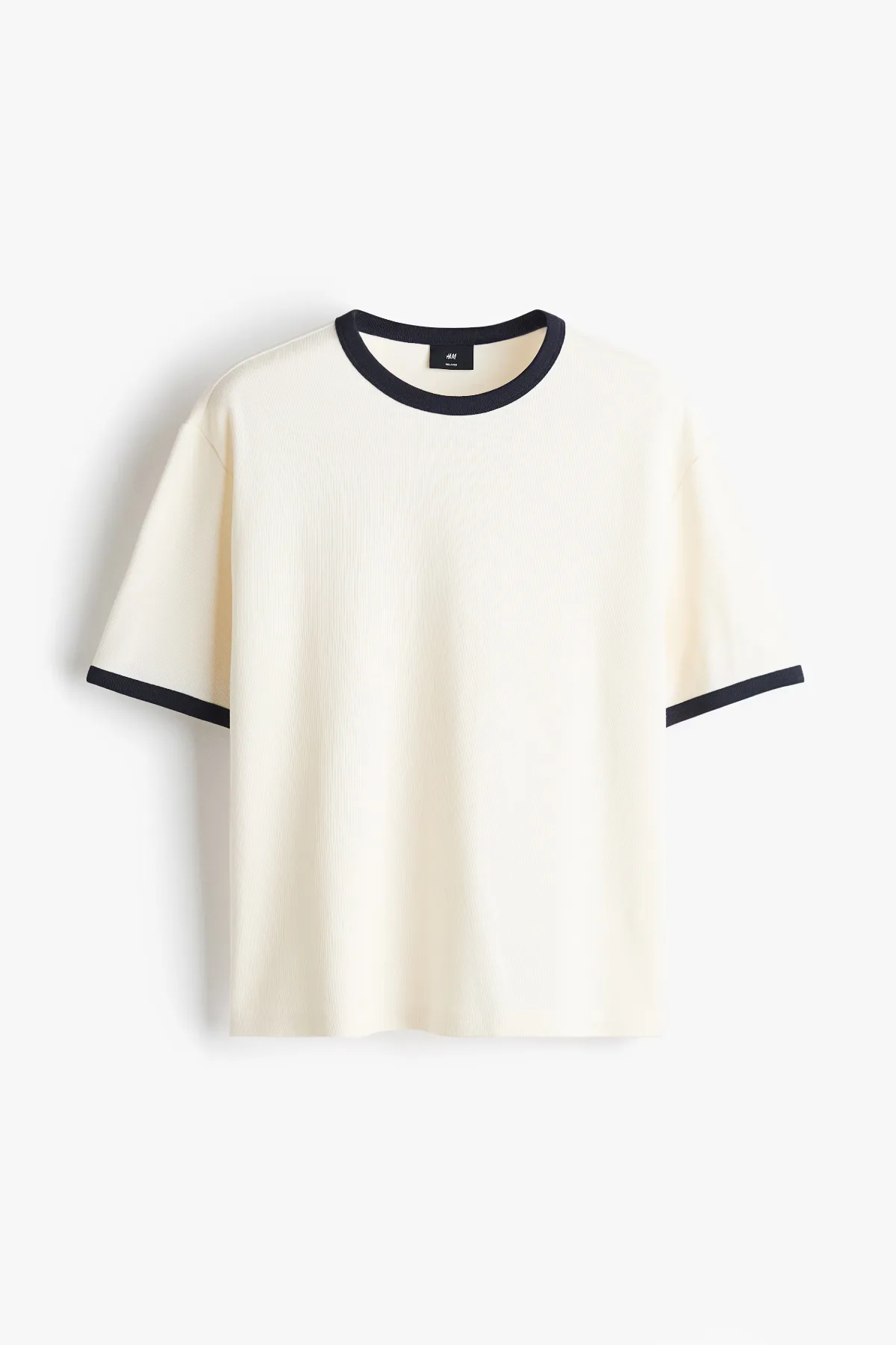 Relaxed-Fit Ribbed Cotton T-Shirt by H&M
