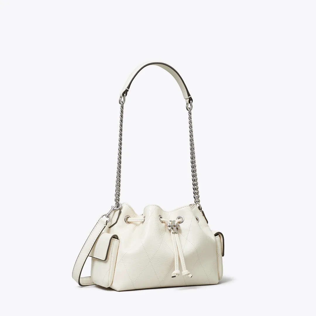 Mini Charlie Quilted Drawstring Shoulder Bag by Tory Burch