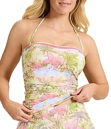 Waikiki Waves Embroidered Sweetheart Neck Tummy Control Bandini Swim Top by Tommy Bahama